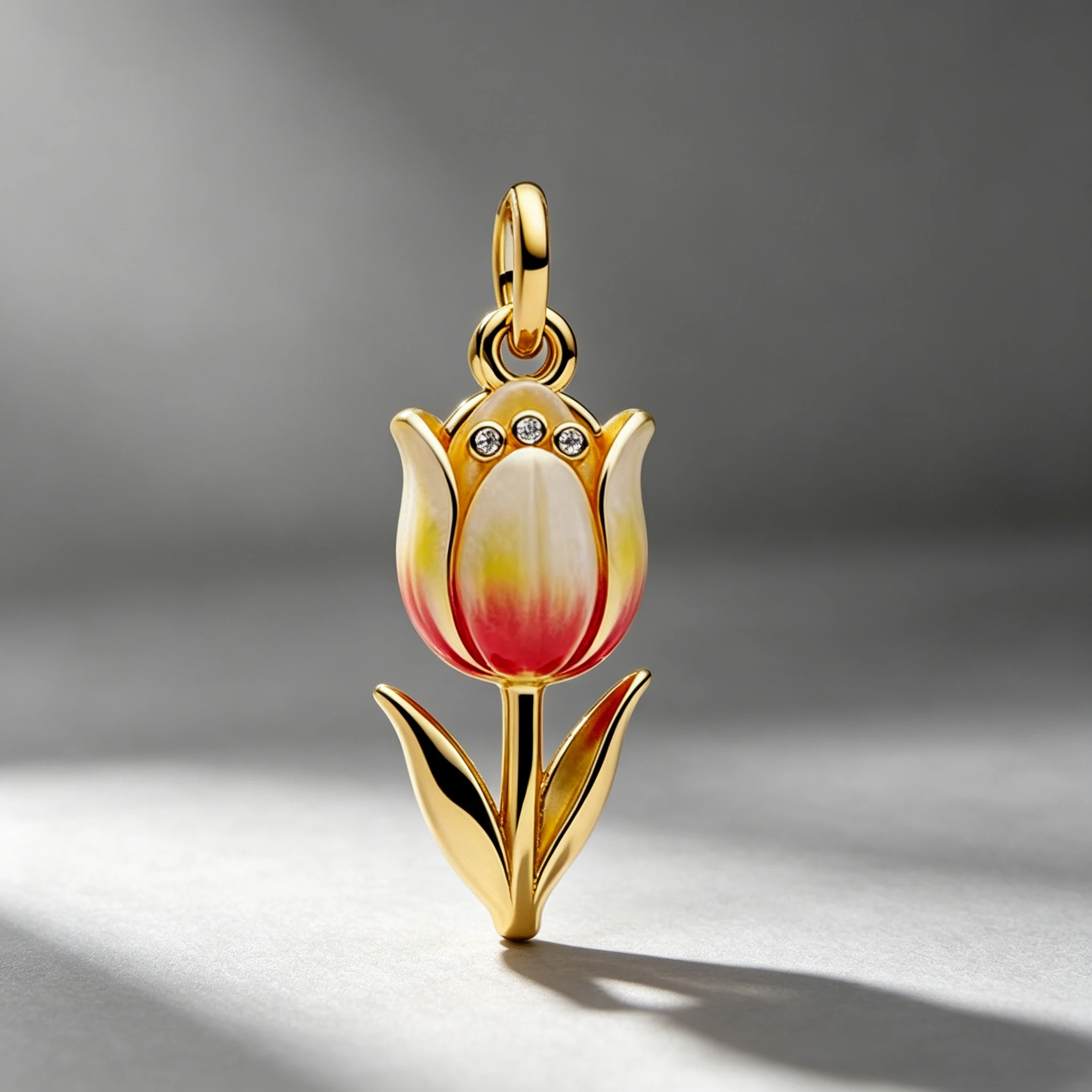 NEW 2026 Gold Plated Flower & Rose Charm Beads, Enamel Tulip Sakura Spacer Beads Fit Pandora Bracelet DIY Women Jewelry Gifts view 2