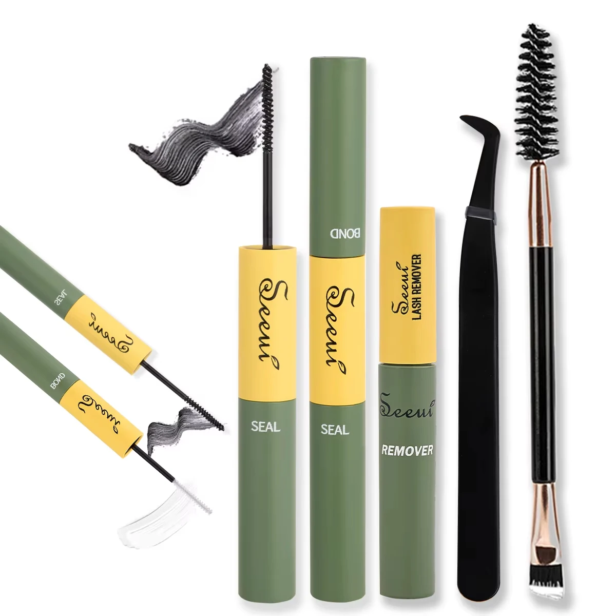 30D/40D/50D DIY Wimpers Cluster Wimpers Kit Met Bond en Seal Lijm Remover Wimper Pincet Nep wimpers