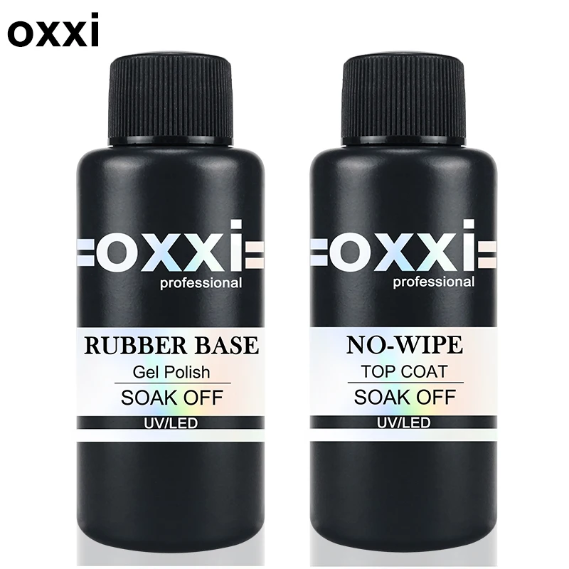 OXXI 50ml ขนาดใหญ่ความจุฐานยางเจลกึ่งถาวรไม่มีเช็ดสําหรับเจลเล็บหนา UV LED เล็บฐานเคลือบ Gellac