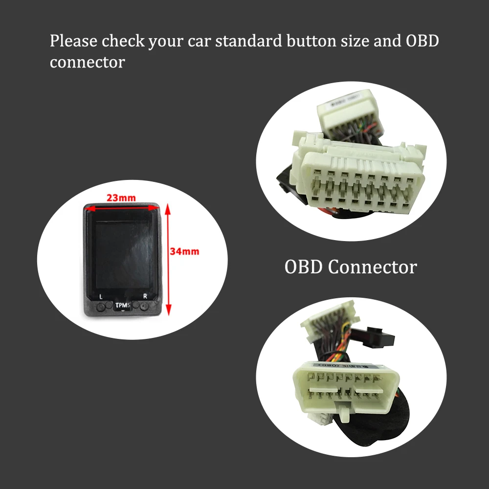 Digital Tire Pressure Monitoring System OBD TPMS Tyre Diagnostic Alarm Kit accessories For Toyota Auris RAV4 Corolla Sienna 2012