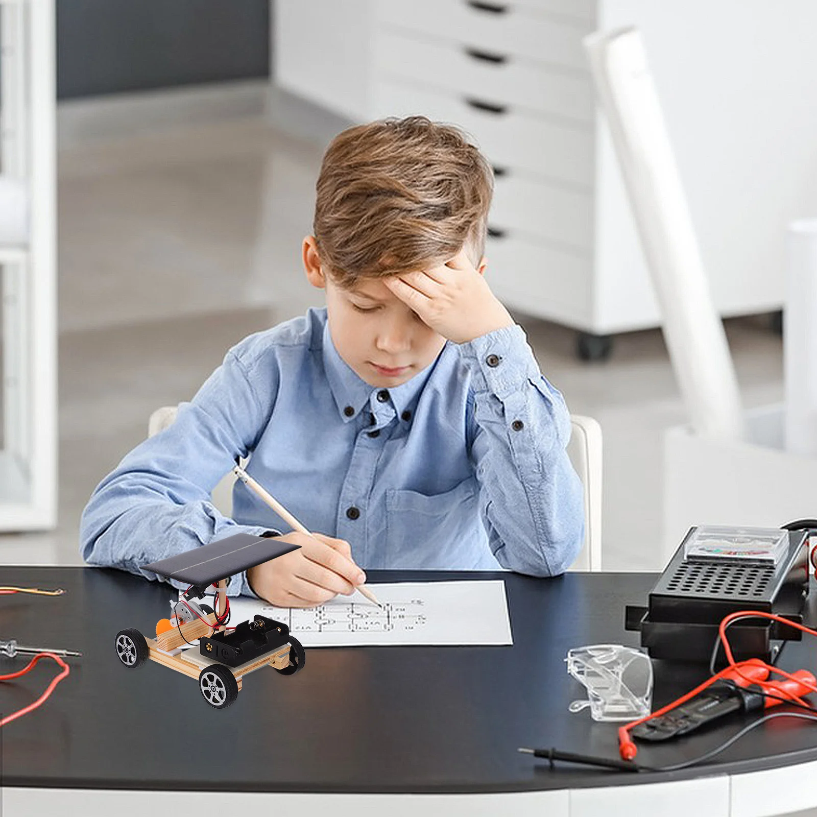 

Car Diy Wooden Stem Building Kit Creative Manual Science Experiment Circuit Educational Gift