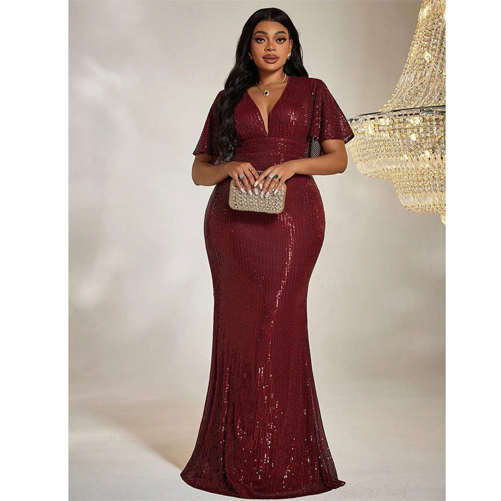 

Sexy Women Shiny Sequins Bodycon Maxi Dress Dubai Abaya Kaftan African Ankara Dashiki Event Birthday Formal Prom Gown Vestidos