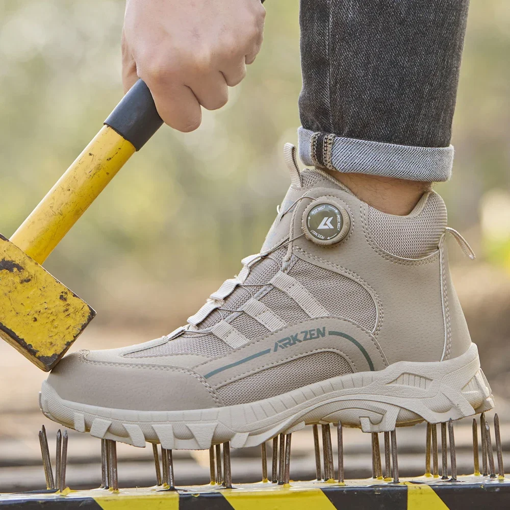 Male Indestructible Shoes Composite Toe Protection Shoes Security Puncture-Proof Work Sneakers Safety Boot for Engineers Men view 6