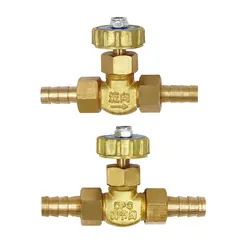 8mm/10mm 1 Mpa Water valve ID Hose Barb Brass Parallel Needle Valve For Gas Max Pressure