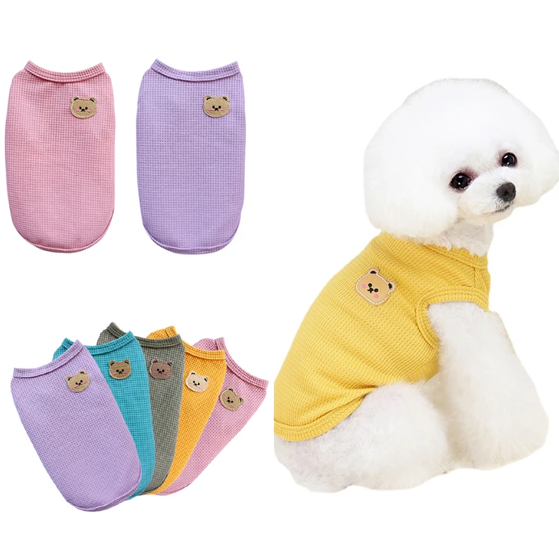 Summer Pet Dog T-shirt Breathable Kitty Puppy Clothes for Small Medium Dogs Cats Vest Chihuahua French Bulldog Pullover Costumes