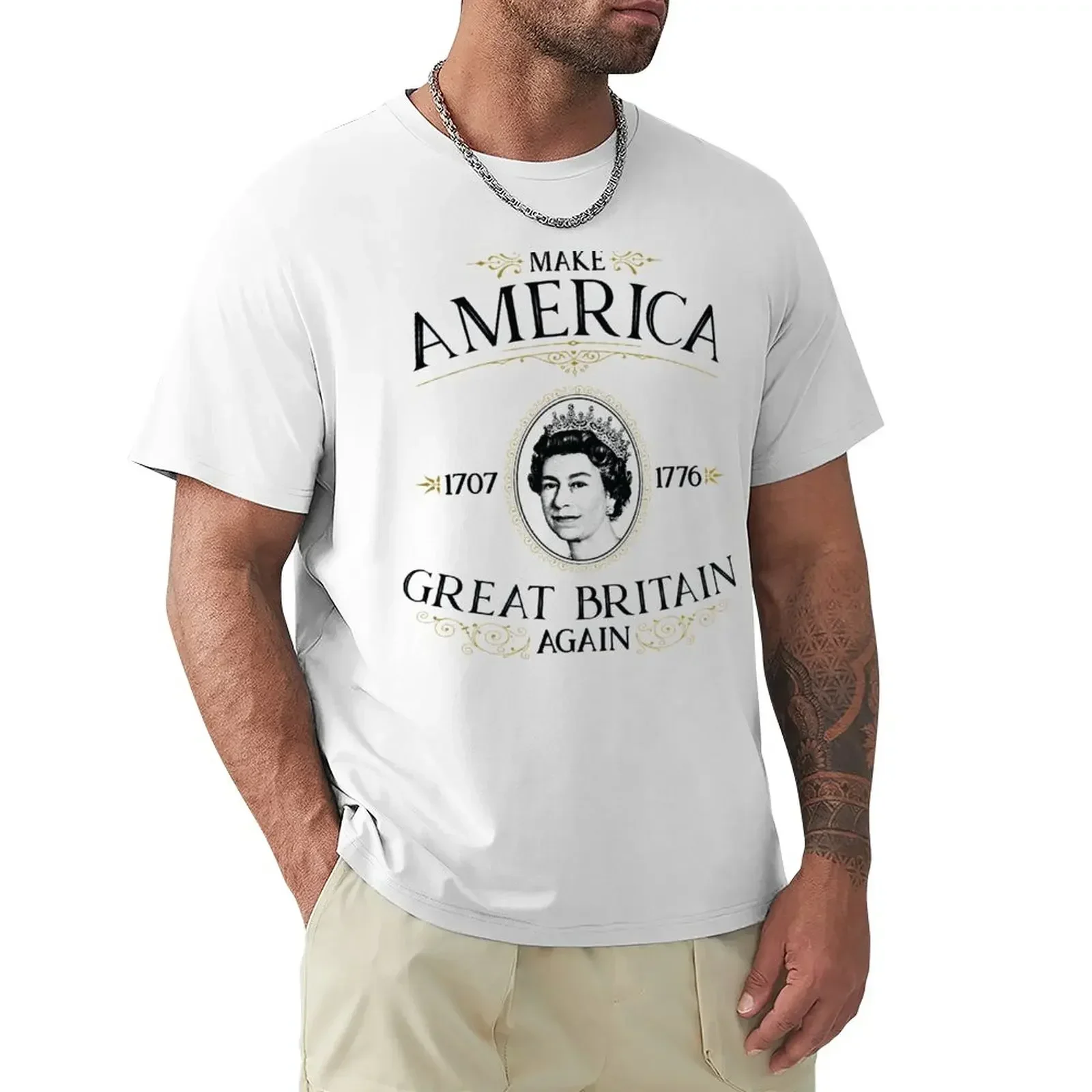 Short sleeve plus size tops t shirt for men Make America Great Britain Again T-Shirt men clothing graphic harajuku oversized new