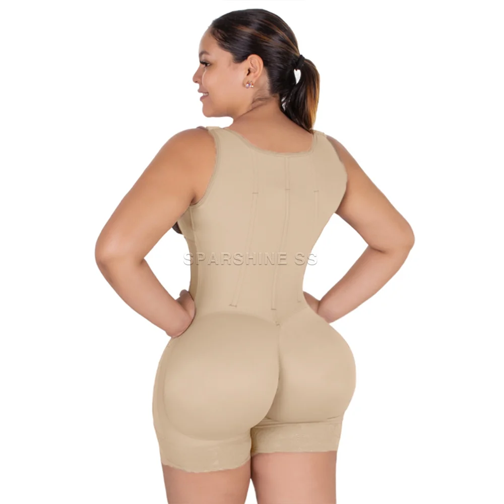 Butt Lifting and Abdomen Control Body Shaper Sheath Flat Belly Woman Faja Post Surgery Use High Compression Tighten the Body