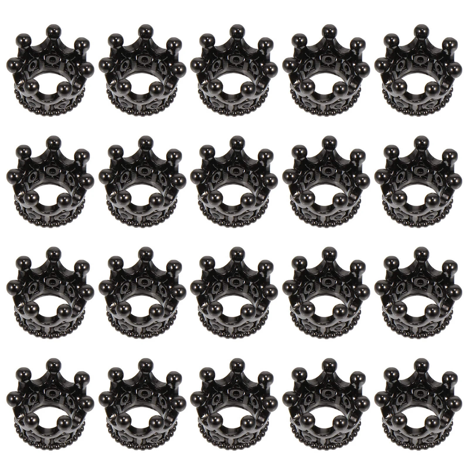 

20 Pcs Crown Ornament Small Size Charms Portable Decors Crafts Unique Design Crowns Copper All-match Mini
