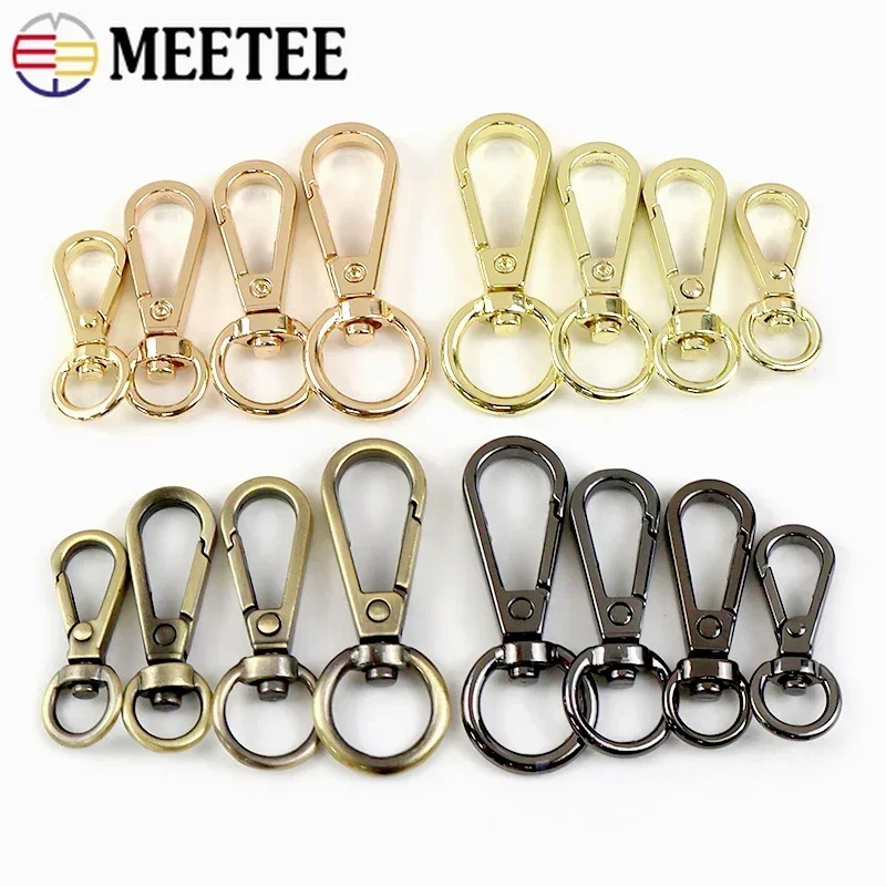 

30/50Pcs 8/10/13mm Metal Buckle Swivel Lobster Clasp Snap Hook for Keychain Bag Strap Buckles Connector DIY Hardware Accessories