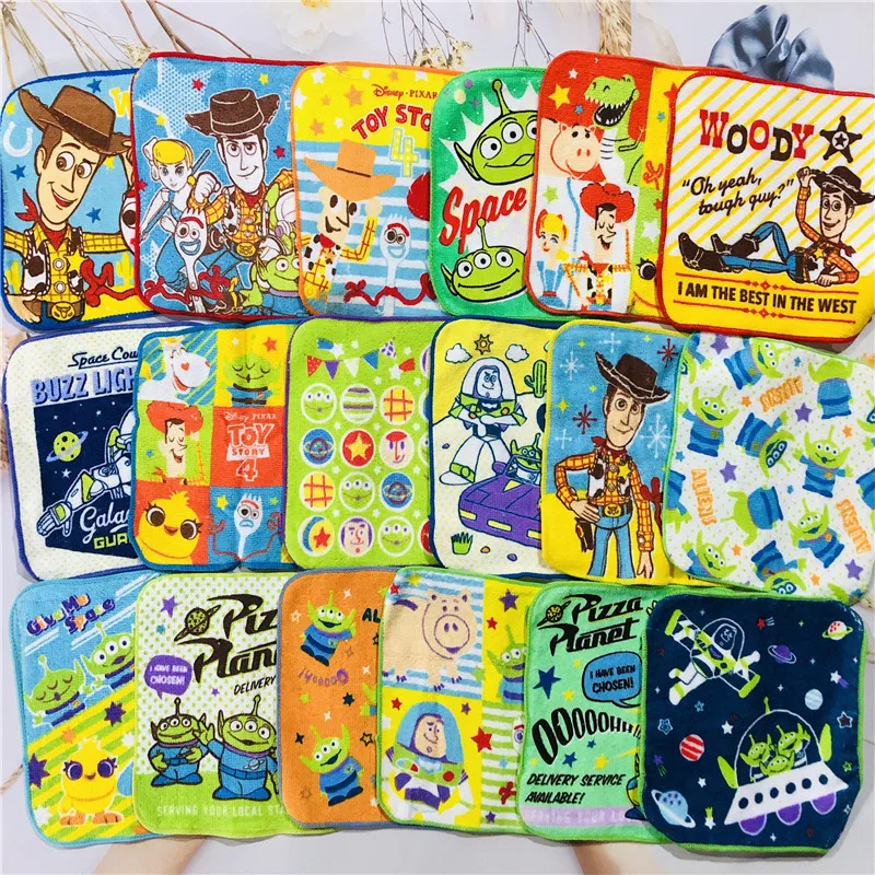 New Anime Minnie Mouse Square Towel Kawaii Princess Toy Story Handkerchief Cartoon C hildren Towel Gifts