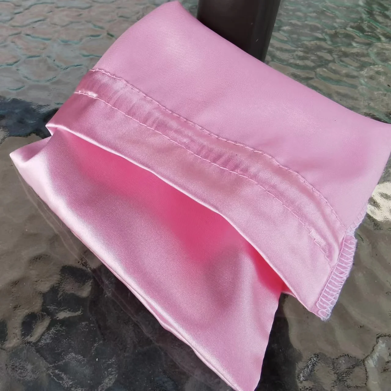 Bolsa de lujo con cordón de satén de seda blanca, extensiones de pelo virgen, para maquillaje, zapatos, ropa, bolsas de embalaje personalizadas, 20P, venta al por mayor