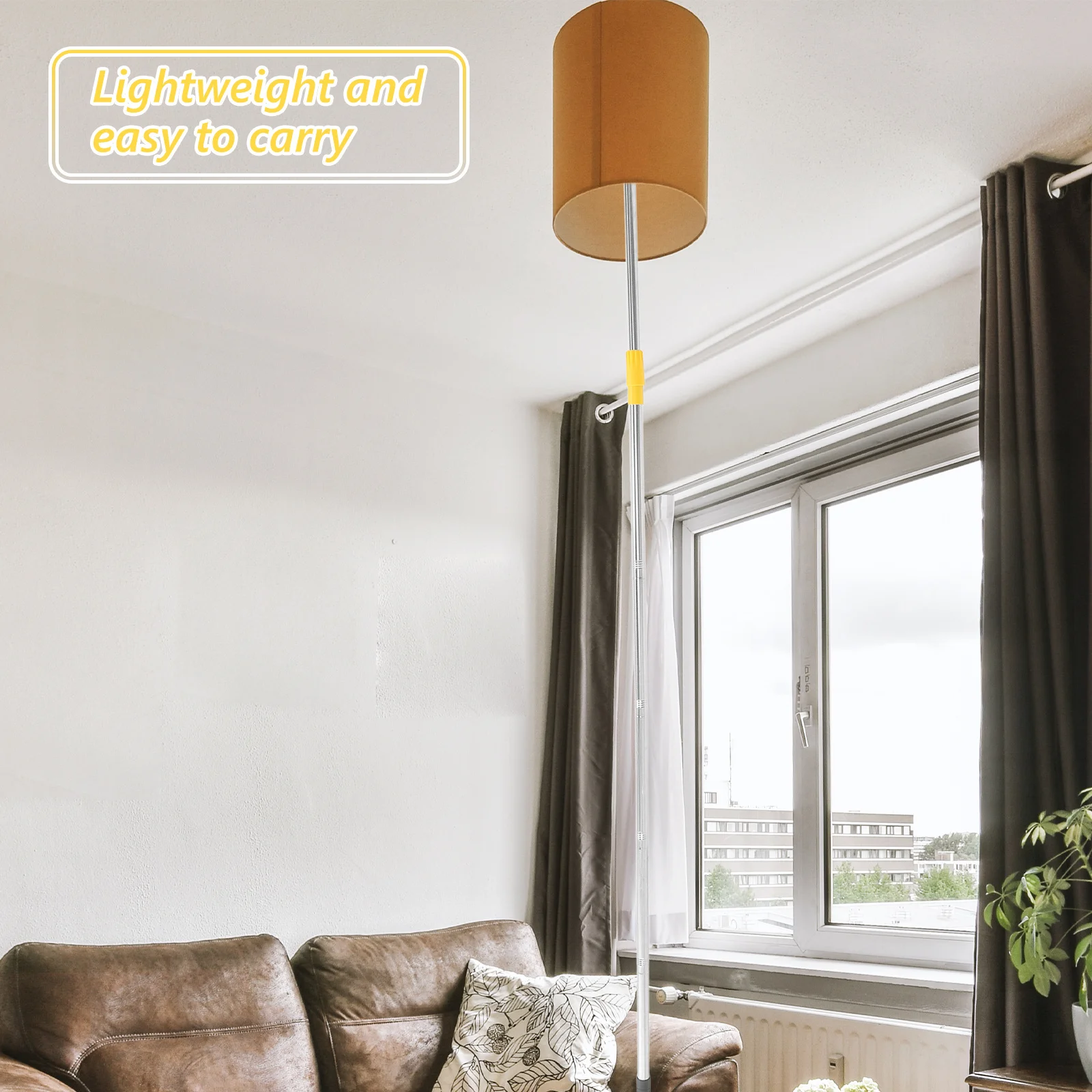 

Telescopic Light Changer Pole High Ceiling Extension Rod Easy Bulb Removal Tool Durable Lightweight Portable Safe Led Flood