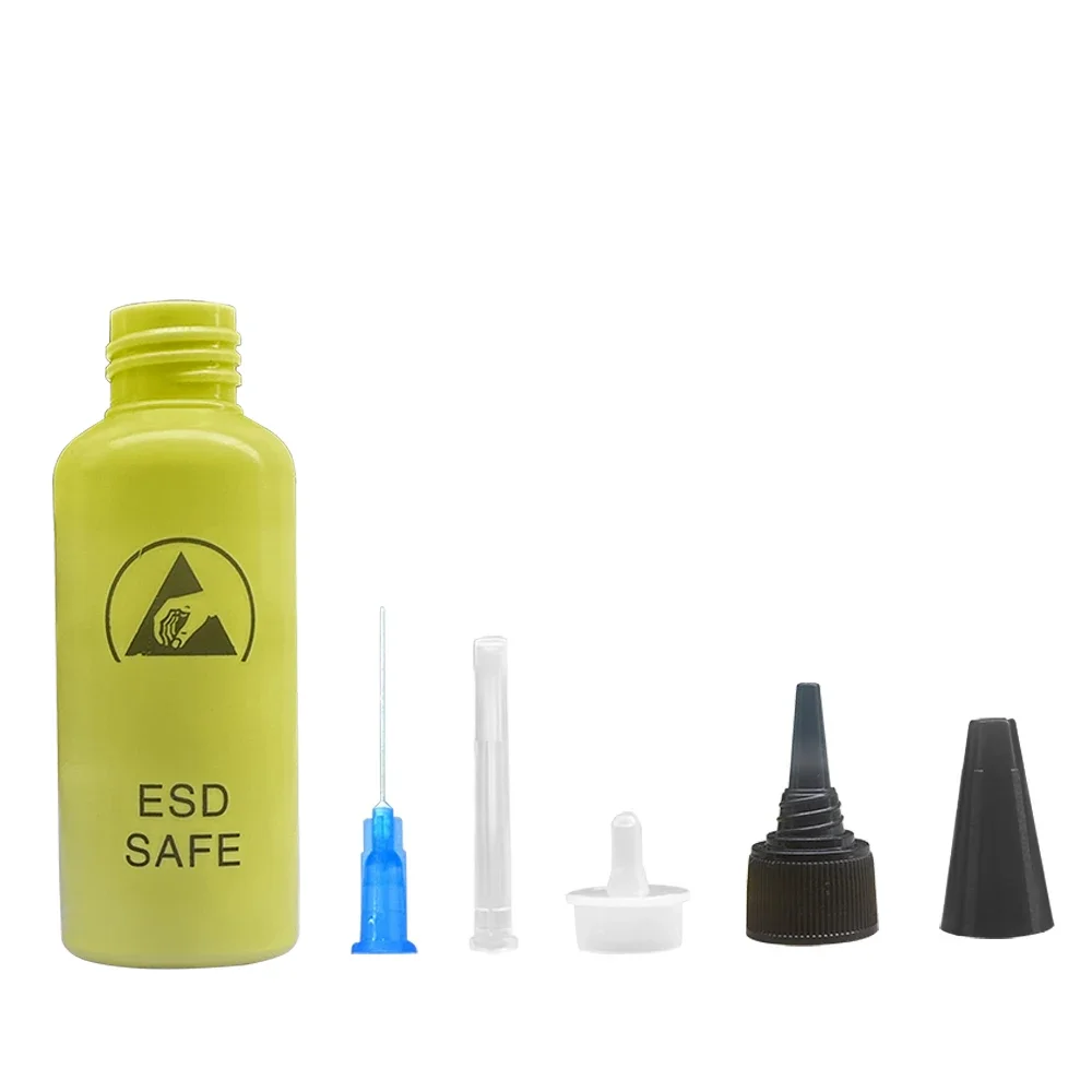 Wine Bottle, Mobile Phone Repair, Anti-Static, Solvent Distributor, Leak-Proof, With Needle, Capacity 65 Milliliters