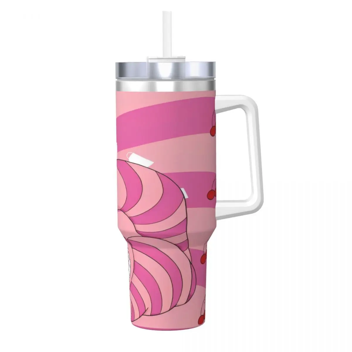 Alice au Pays des Merveilles-Gobelet en Acier Inoxydable, Standard Thermique, Tasse Froide et Chaude Portable, Bouteille d'Eau Personnalisée pour la Plage
