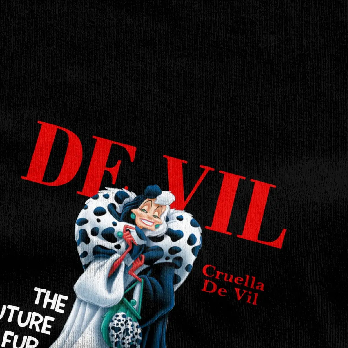 Deville-Camisetas De Cruella De Vil villanos para hombre y mujer, camisetas De algodón con cuello redondo, ropa De manga corta, 101