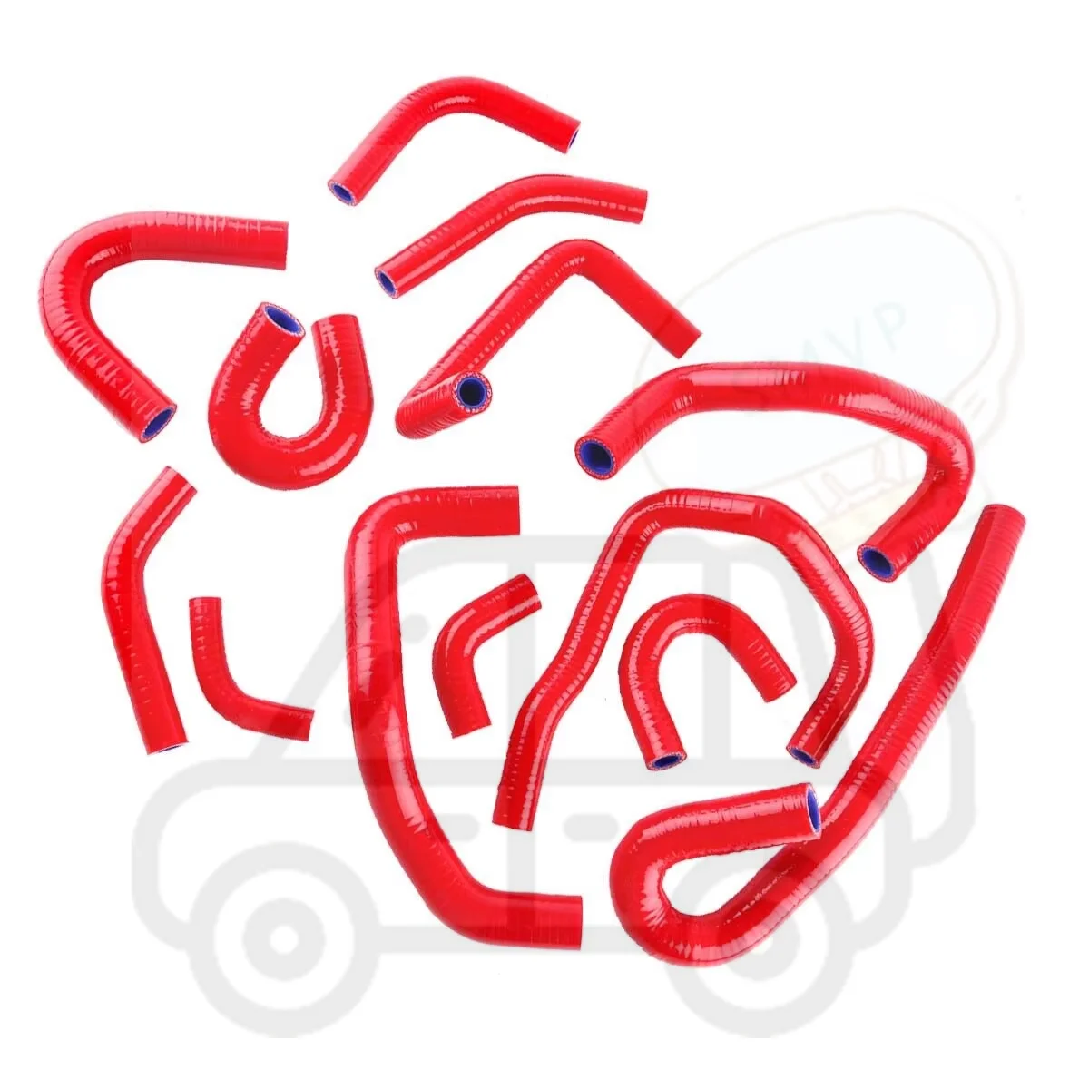 14PCS Silicone Coolant Radiator Pipe Hose Kit For Nissan Skyline R32 R33 R34 GTR RB RB26DETT 3-PLY Coolant  Gloss Black11 Colors