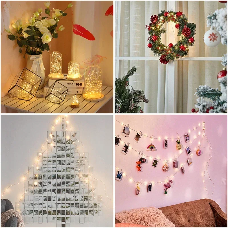 ไฟสายแบบเทพนิยาย LED, ไฟหิ่งห้อยตกแต่งเทศกาลในบ้านไฟสายแบบเทพนิยาย LED สีขาวอบอุ่น