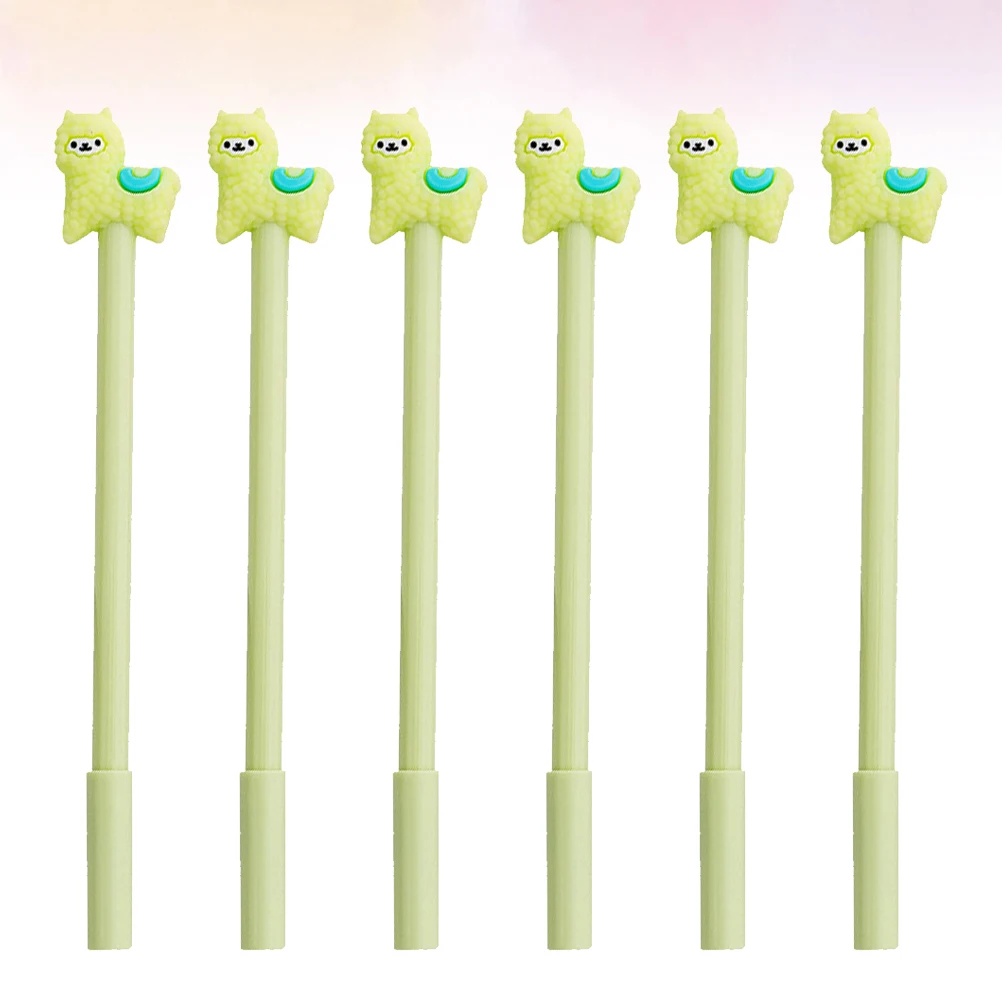 

Очаровательные гелевые ручки из альпаки, 12 шт., ручки для письма с героями мультфильмов, гладкие школьные и офисные канцелярские принадлежности с тонким наконечником для детей, студентов