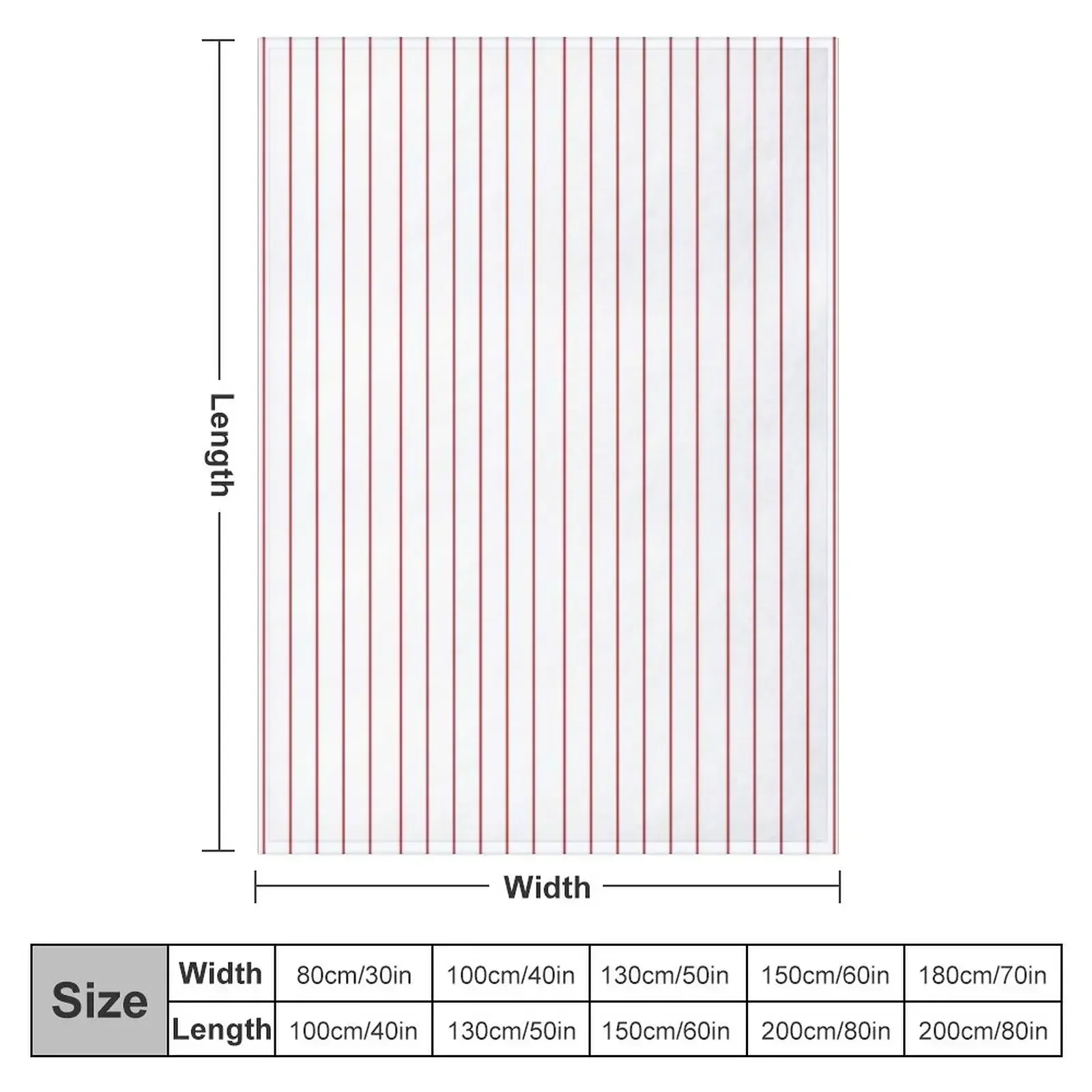 Thin Red Pinstripe Pattern, Red Vertical Stripes Throw Blanket bed plaid christmas decoration funny gift Quilt Blankets