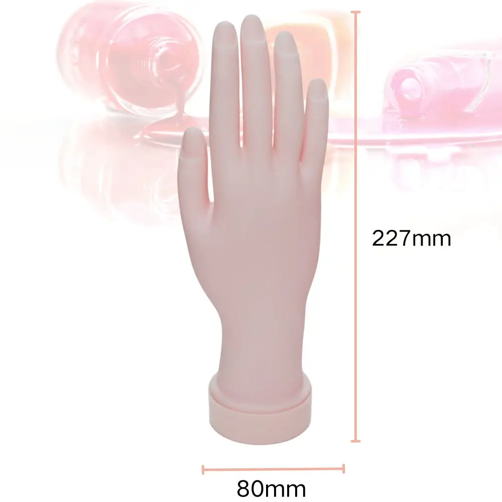 Flexible Soft Nail Practice Hand Model for Manicure Training