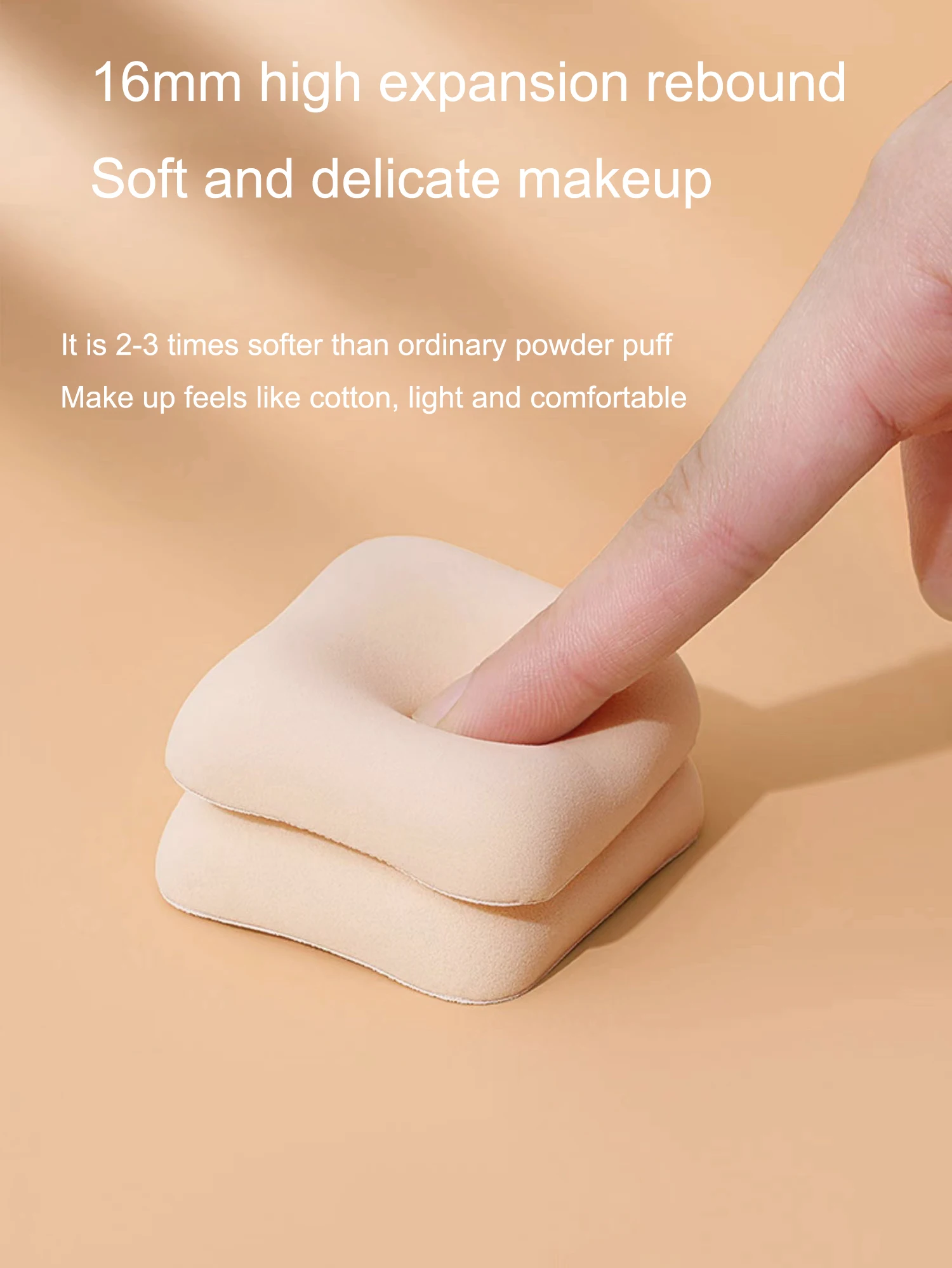 Super Soft Cloud Puff with Box Round Square Makeup Sponge Puff Dry Wet Dual Use Liquid Foundation Powder Cosmetics Makeup Tool