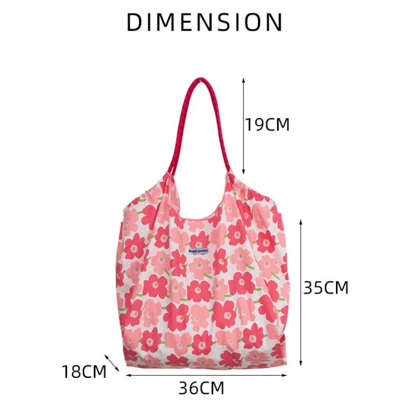 New Style Fashion Shoulder Bag for Women Vintage Floral Cotton Fabric Large Casual Capacity Shopping Tote Bags Hand Bag