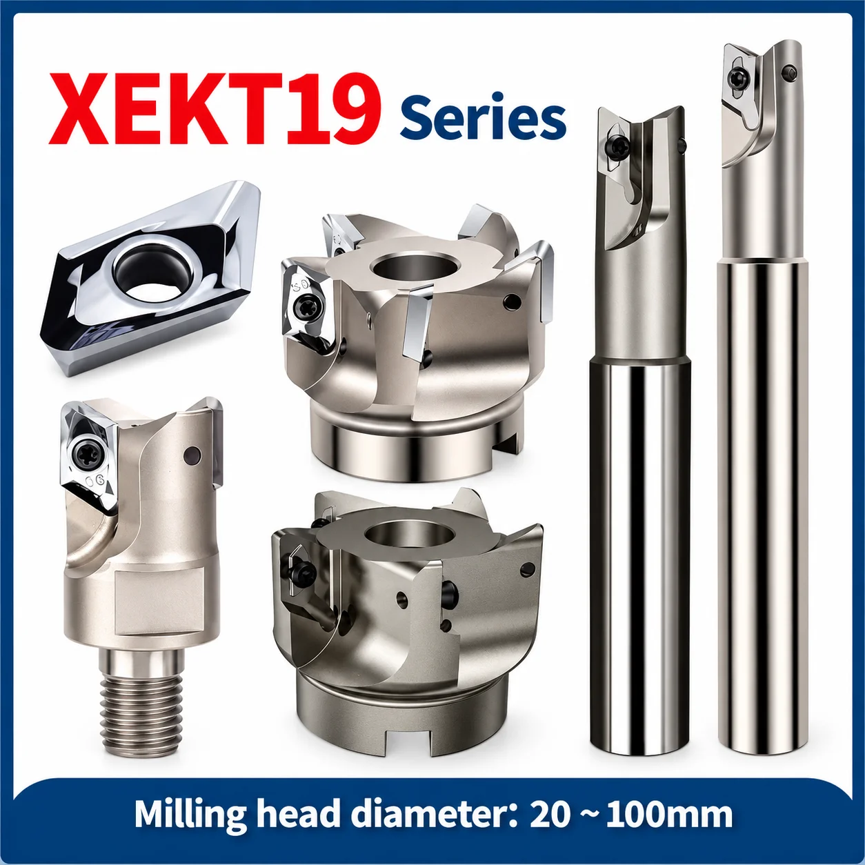 XE19 XE19M508-MA Indexable Slot Milling Cutter Bar Internal Cooling Fast Feed CNC Cutter Head for Aluminum Machining