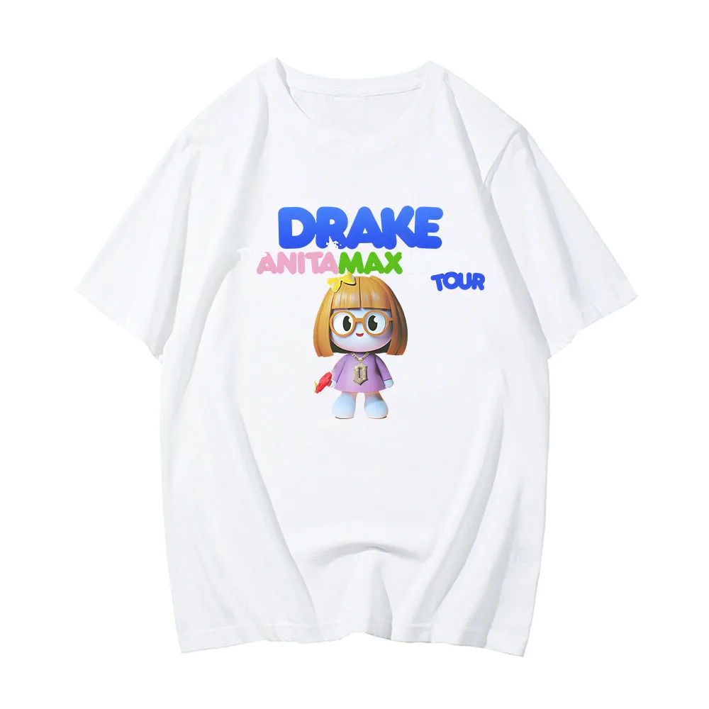 The Anita Max Win Tour 2025 Drake Tshirts High Quality Round Neck Unisex T-shirt Summer Casual Short Sleeve Tee-shirt Men Tees