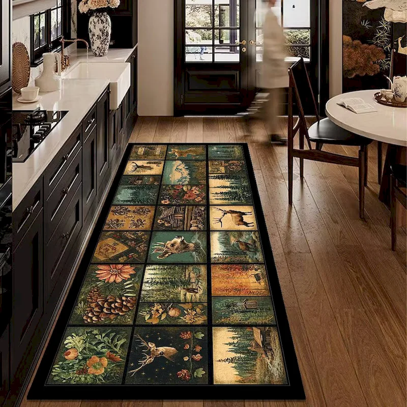 VIKAMA レトロファームハウスキッチンカーペット 滑り止 - Home Bathroom Floor Tiles のレビューと価格