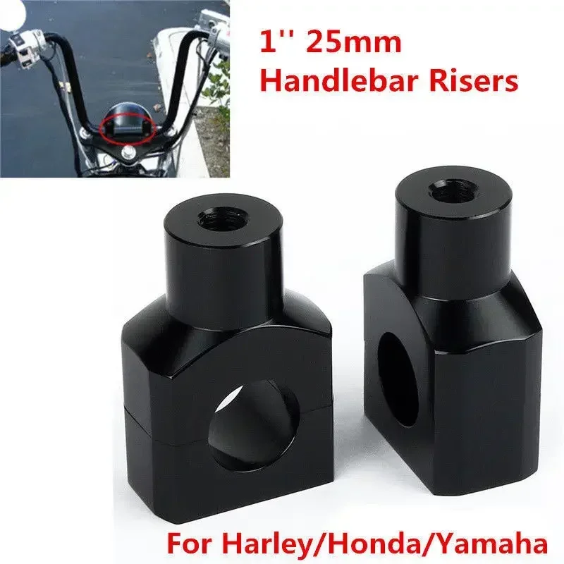 

Shorty 25MM Handlebar Risers Clamp for Harley Davidson Fatboy Dyna Sportster Touring Motorcycle Parts