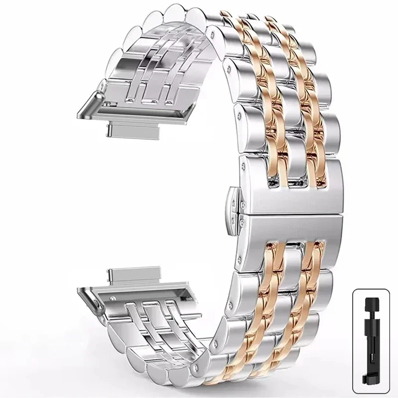 Ремешок для часов из нержавеющей стали для Huawei Watch Fit 4/4pro, ремешок для умных часов Correas, браслет для Huawei Fit 3/2/1, металлический браслет