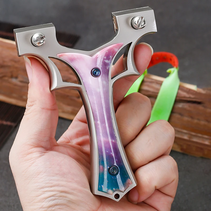 

Flat Rubber Band Shooting Slingshot, Professional Outdoor Hunting Metal Slingshot, High-Quality Hunting Accessories