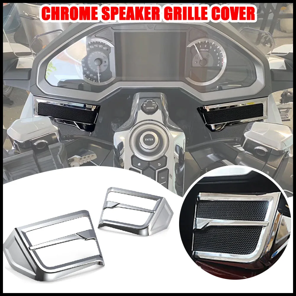 

Fit For Honda 1800 F6B GL1800 Gold wing1800 2018 2019 2020 2021 2022 Motorcycle New Accessory Chrome Speaker Grille Cover GL1800