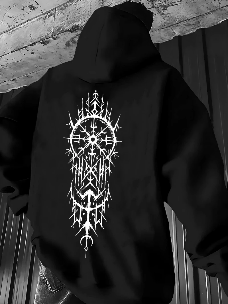 

2025 Autumn and Winter Plus Size Japanese Hoodie Men's Round Neck High-end Luxury Is for Both Men and Women Top Y2k