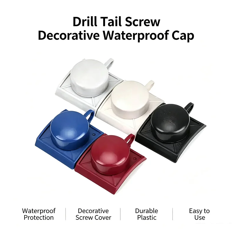 Self Drilling Screw Decorative Waterproof Plastic Caps Drill Tail Screw Cover Dust Protection Cap Roofing Fastener Accessories