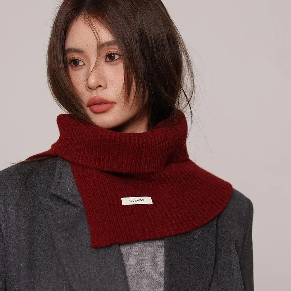 100% الصوف محبوك حلقة وشاح قبعة ووشاح المرأة الشتاء الدافئة الأوشحة قبعة الصلبة الراقية لينة الكشمير الباشمينا طوق وشاح للرقبة #3