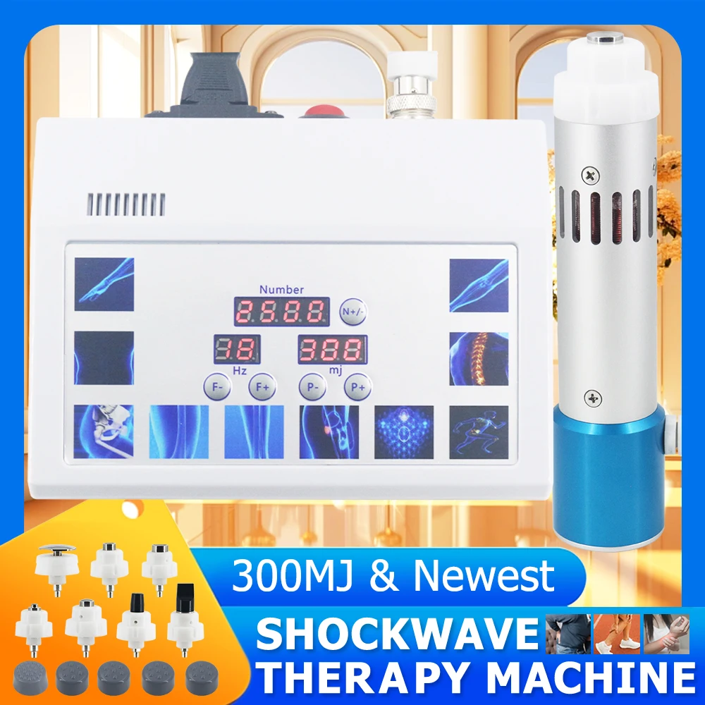 300MJ Shock Wave Therapy Machine For Erectile Dysfunction Body Pain Relief And ED Treatment Relaxation Shockwave Massager Newest