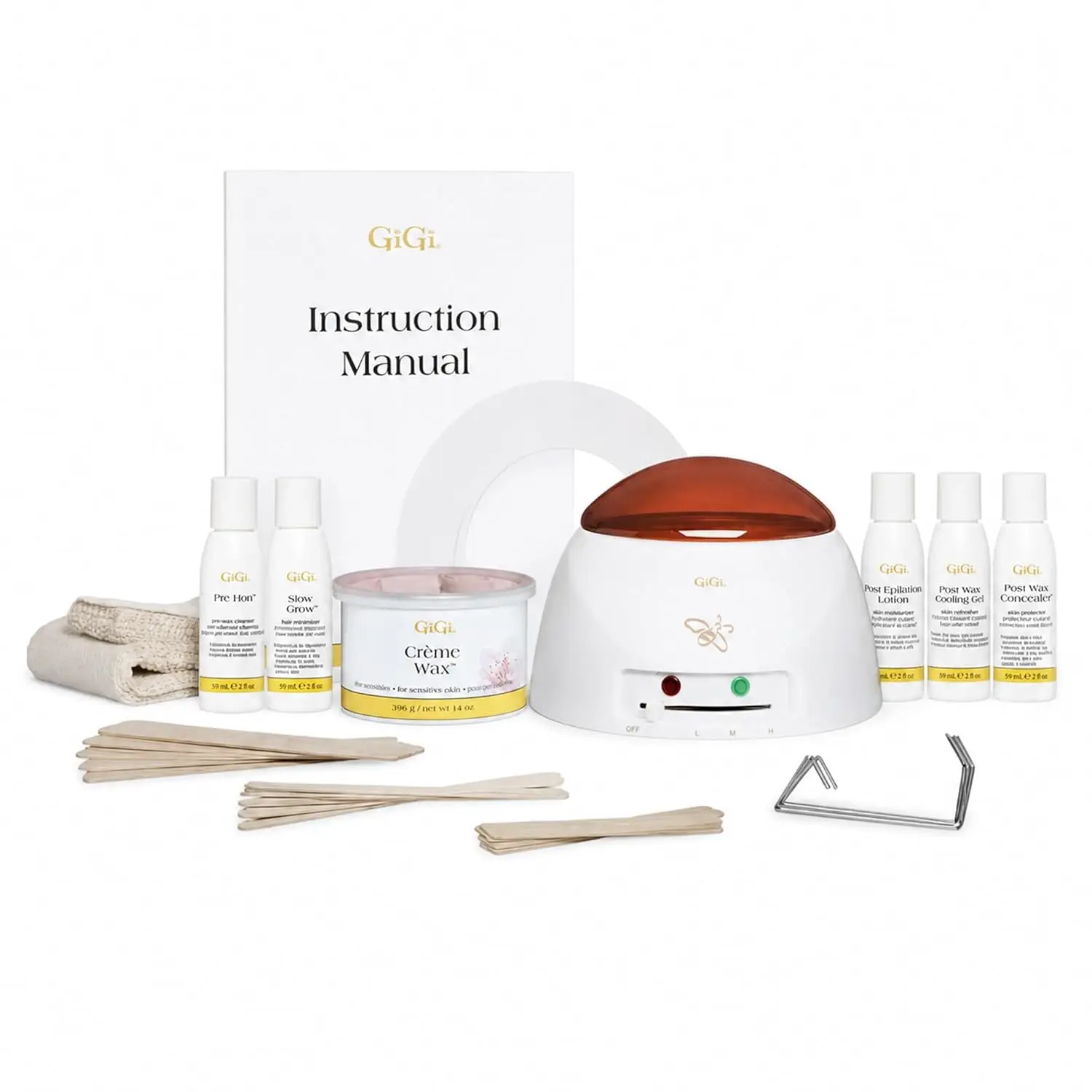 

Complete Hair Removal Waxing Kit for Women - Face & Body Starter Set with Heater, Wax, Strips & Aftercare