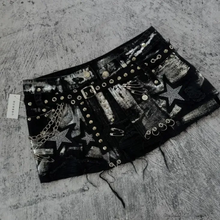 Summer New Fashion Trendy Denim Skirt for Women Jeans Y2k Skirt American High Street Star Embroidery Spice Girls Mini Skirt