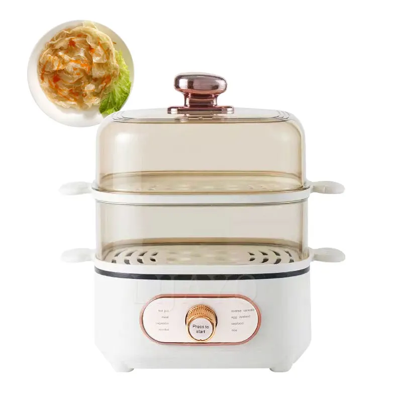 Hot Sale Transparent Electric Food Steamer Display Cabinet 2 Layers Bun Electric Steamer