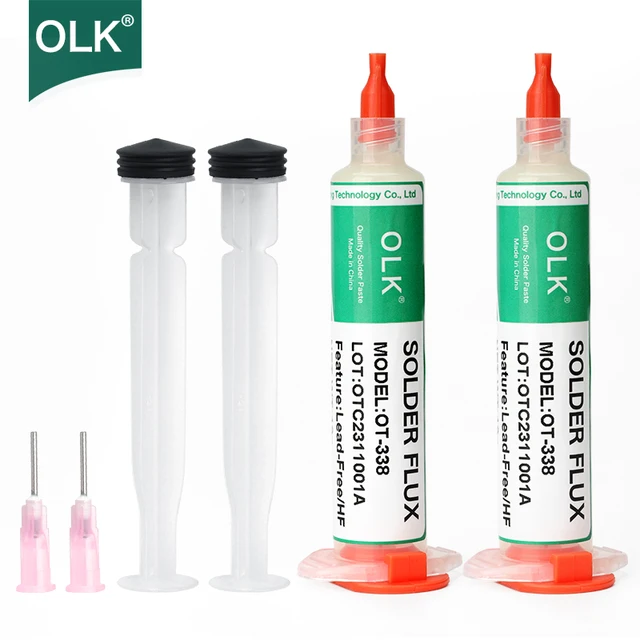 100% Oryginalny Topnik OLK OT-558-ASM Bez Czyszczenia do Lutowania SMD BGA PCB Topnik do Lutowania Bezołowiowy Topnik w Strzykawce