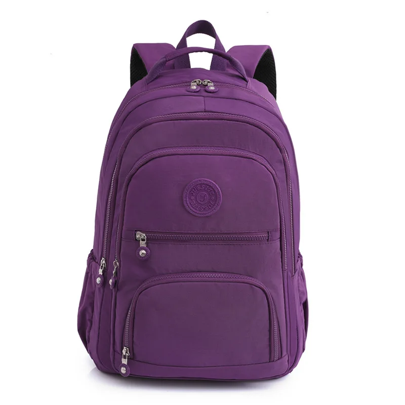 Mochilas de nailon impermeables para mujer, bolsa de viaje femenina, gran capacidad, mochila para ordenador portátil, mochilas escolares para niñas