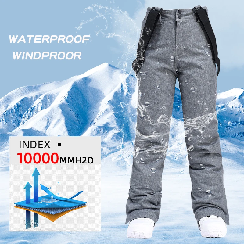 Veste et pantalon de ski imperméables trempés pour femmes, vêtements de snowboard, vestes de neige d\'extérieur chaudes, optique d\'hiver, marque de