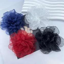 Advanced 9cm Mesh Brooch Clip with Handmade Flowers Paired with Clothing Corsage Accessories
