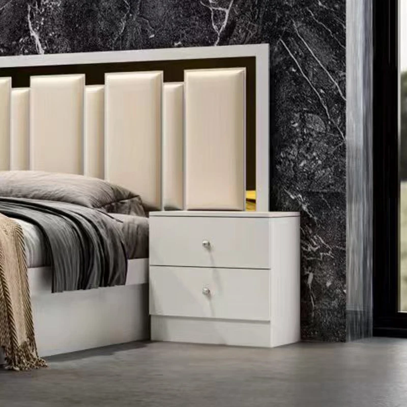 ！@Simple Complete Wooden MDF Bedroom Sets king Size Bed Room Double Wood Frame Modern Luxury Home Full Bedroom Furniture Set - view 4