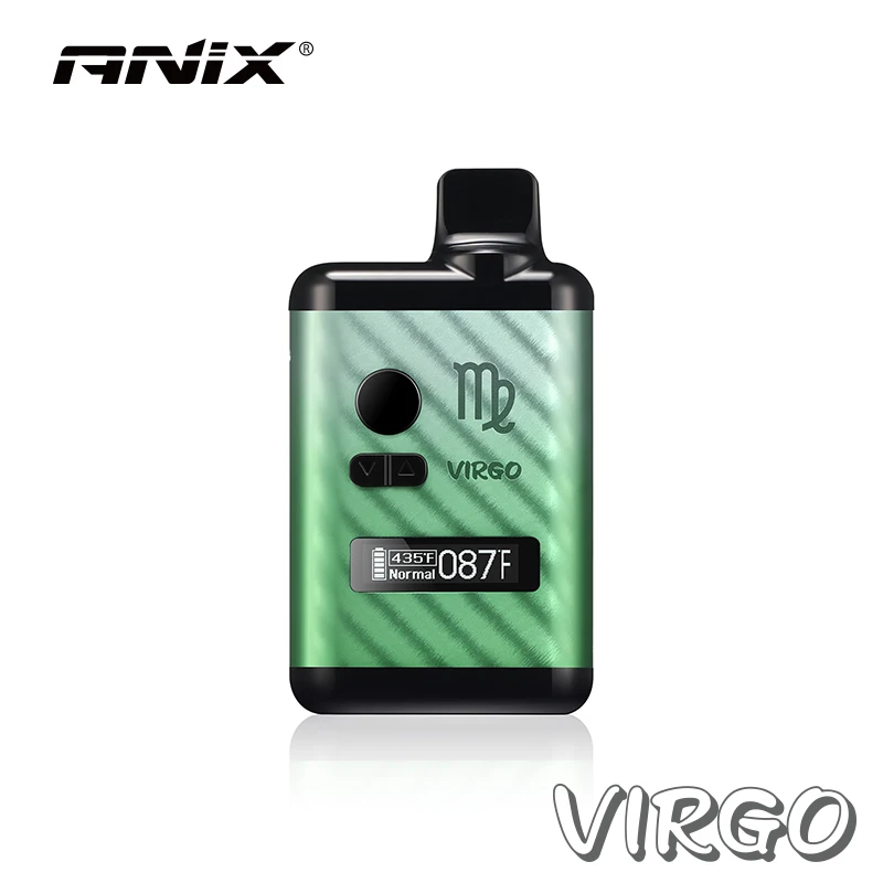 Originale Anix VIRGO Kit 1300mAh vaporizzatore per erbe secche a base di erbe TC Box Mod Vape 0.5ohm elemento riscaldante in ceramica schermo E sigarette