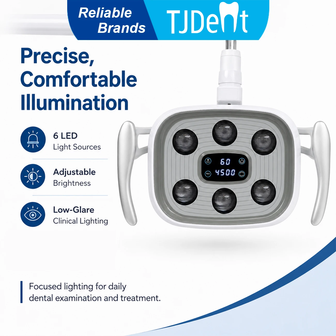 Dental 6 LED Light Oral Operation Lamp For Dental Chair Unit with Shadowless Induction  Clinic  Dental Equipment Lab Tools