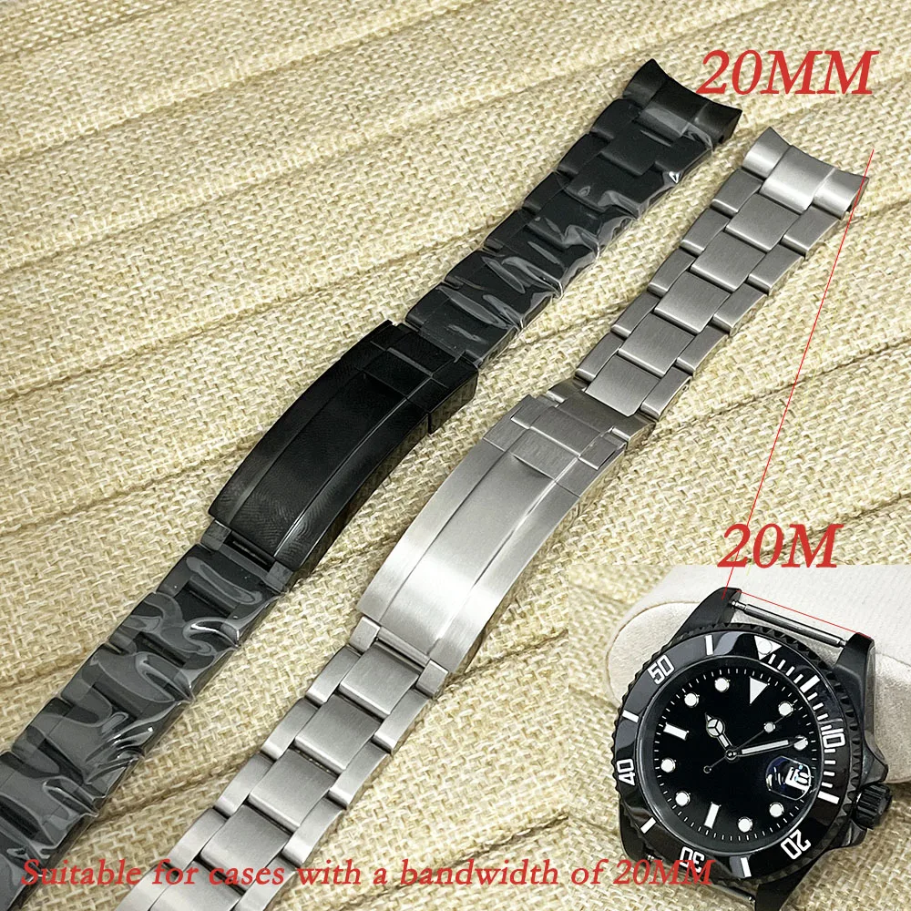 

Suitable for men's watch 40MM case Bandwidth bracelet SUP GMT Men's fine adjustable pull-up stainless steel bracelet 20mm