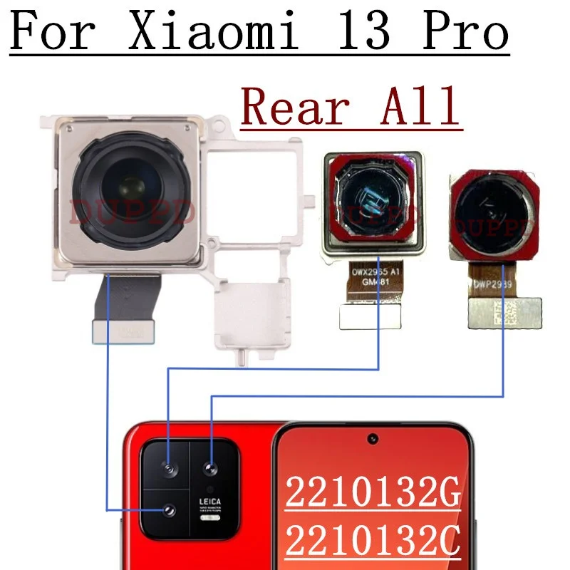 Front Rear Camera For Xiaomi Mi 13 Pro Full Set Back Facing Main Telephoto Ultra Wide-angle Cameras Flex Cable