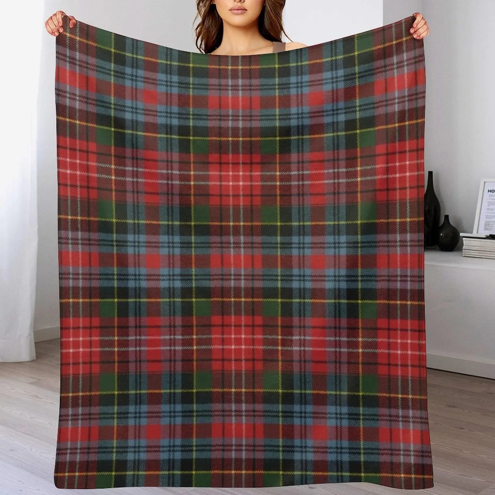 

Caledonia Original Clan Tartan Throw Blanket Soft Warm Blanket Gift for Grandparents